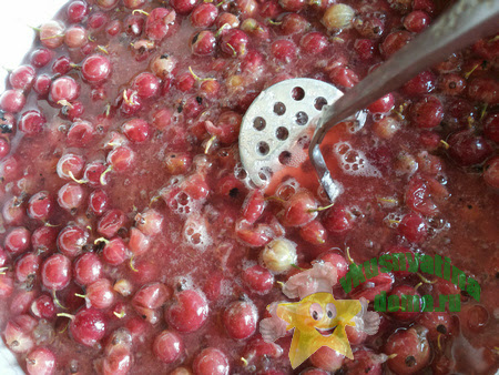 Ягоды крыжовника давим