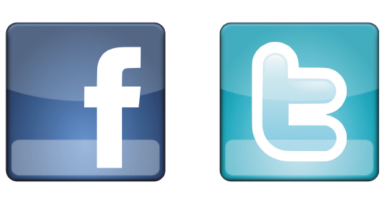 Facebook and Twitter