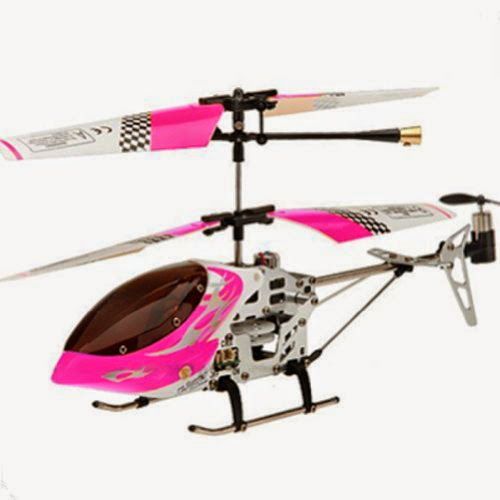 HotEnergy SH V-Max 6020 3 Channel Mini RC Electric Indoor Co-Axial Helicopter w/ LED Lights & Full Metal Body Frame- Pink Color