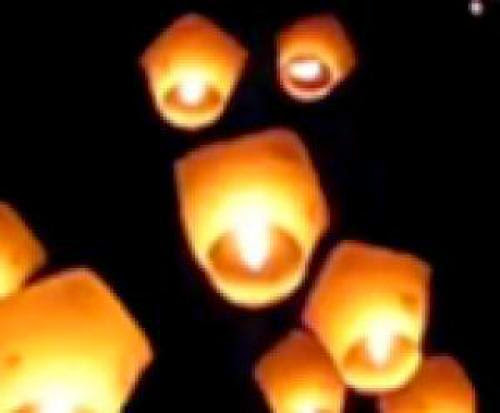 10 To 15 Orange Lights In The Sky Over Barrie Ontario Chinese Lanterns