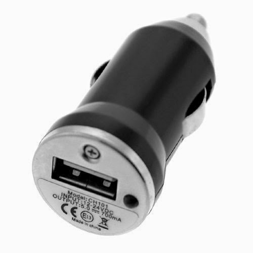  GTMax Black USB Mini Car Charger Vehicle Power Adapter for Verizon Samsung© Fascinate Galaxy S CDMA Cellphone