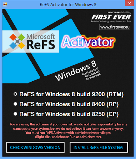 Cara Mengaktifkan ReFS System File Windows 8