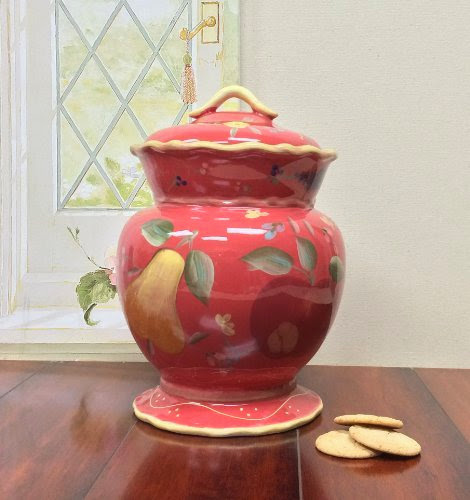  Crimson Orchard Cookie Jar, 82776 By ACK