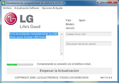 Actualizar software móvil LG Optimus 2x a Android 2.3.4