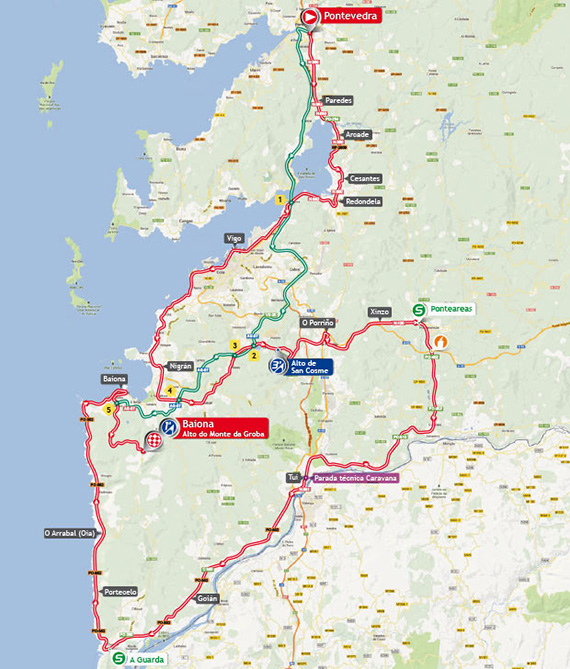 La Vuelta 2013. Etapa 2. Pontevedra - Baiona. Alto Do Monte Da Groba. @ Unipublic