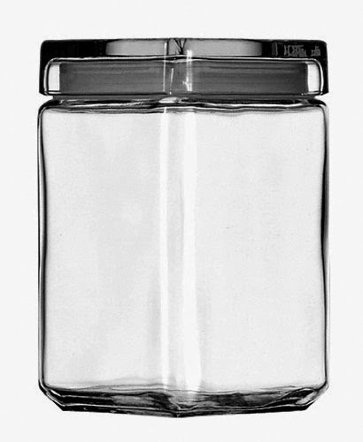  Anchor Hocking Stackable Jars with Glass Lid, 1.5-Quart, Set of 4