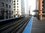 Another El station, this one in the Chicago loop area Another El station, this one in the Chicago loop area