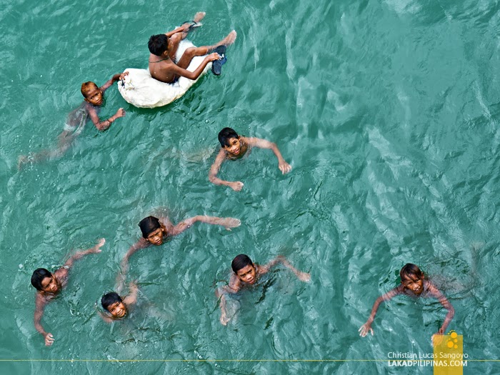 Kids Begging for Coins in the Water at Iligan City's Port