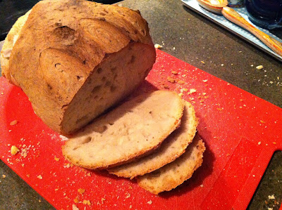 Sliced crusty bread