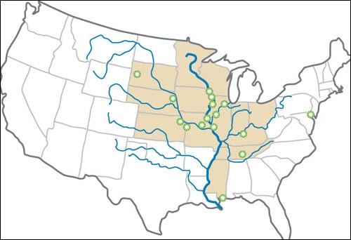 Us River Map