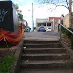 Stairs up to the Pacific Highway and shops (55445)