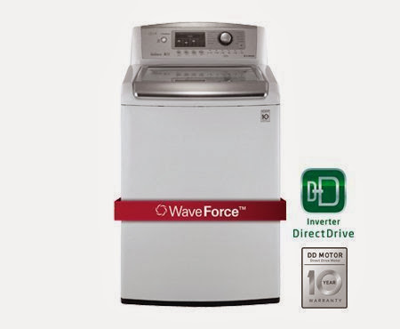  LG WT5070CW Wave 4.7 Cu. Ft. White Top Load Washer - Energy Star