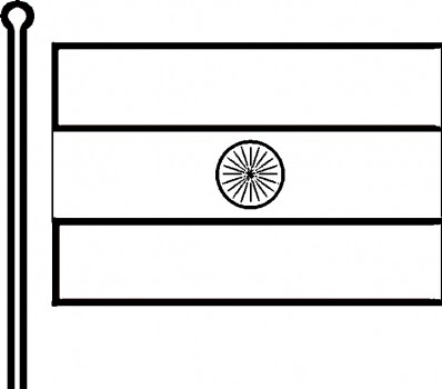 Free Printable Color the Indian Flag Worksheet