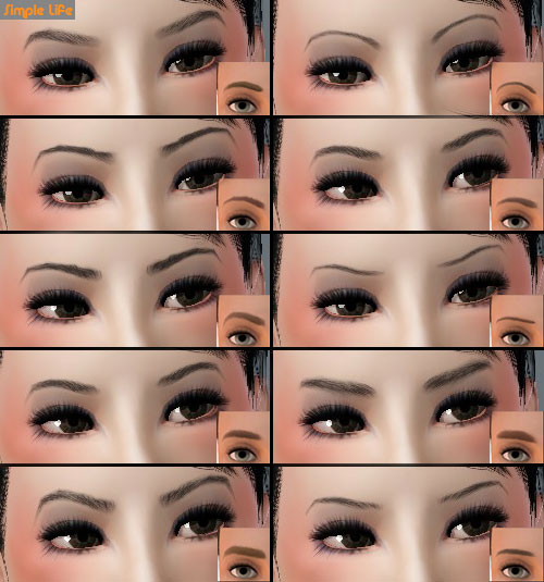 [ S3 - Make up ] Tổng hợp các make up cho The Sims 3  DefaultBrow1