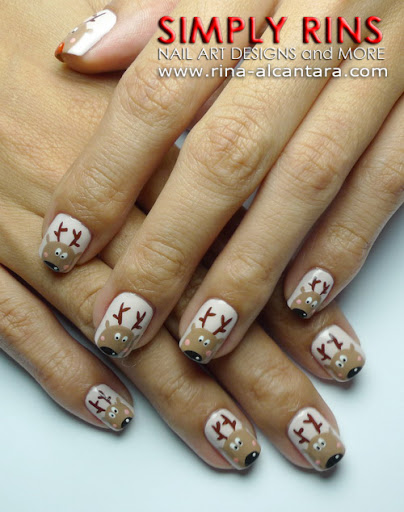 Reindeer Nail Art Design