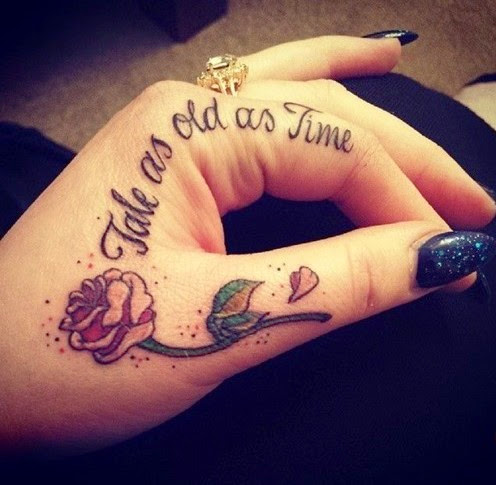 small Quotations Tattoos for Girls Finger