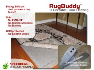  RugBuddy 940 Portable Floor Heater (8 x 11 or 5.5 x 16)