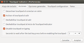 Gestión del touchpad con Touchpad-Indicator en Ubuntu Trusty Tahr