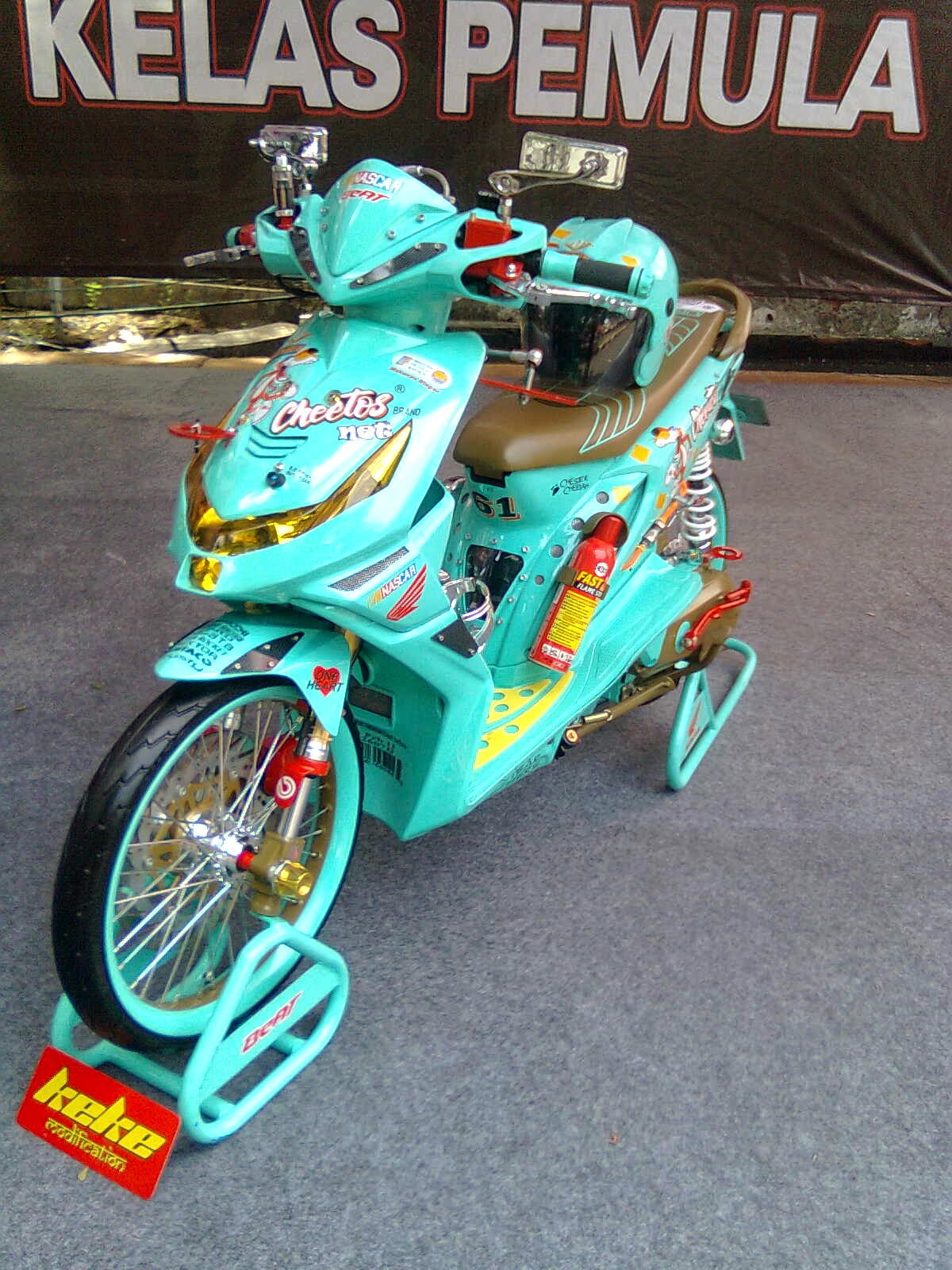 Modifikasi Honda Beat Full Airbrush