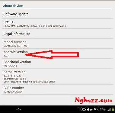 Samsung Galaxy Tab 8.9 SGH-I957 Android 4.0.4