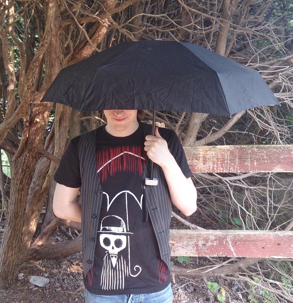 skeleton tshirt, umbrella goth, gothic nightmare, goth style, skeleton style, skull tshirt, emo tshirt