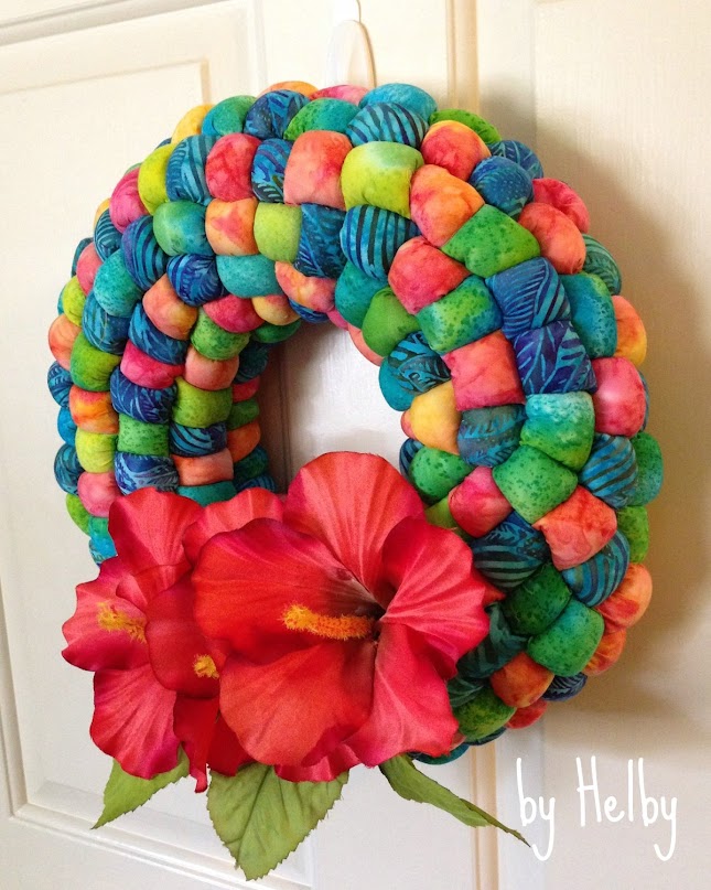 Tropical flower door wreath