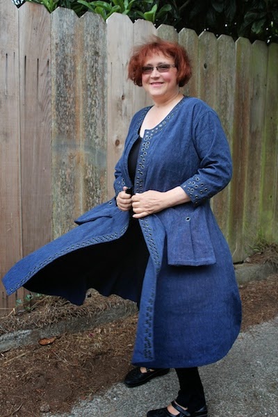 Communing With Fabric: Denim Duster with Grommets