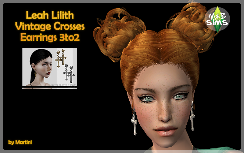 Leah Lilith Vintage Crosses Earrings 3to2 Leah%2BLilith%2BVintage%2BCrosses%2BEarrings%2B3to2
