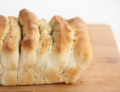 a loaf of pull apart bread.