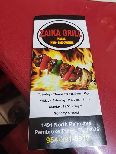 Pakistani Restaurant «Zaika Grill», reviews and photos, 1491 N Palm Ave, Pembroke Pines, FL 33026, USA