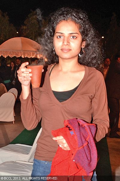 Anubha during the staging of the play 'Murder', held in Lucknow. 
