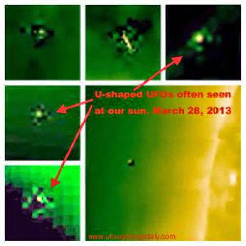 Repeat Appearances By X And U Shaped Ufos Around Our Sun March 2013