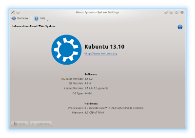 Kubuntu 13.10 - Acerca del sistema