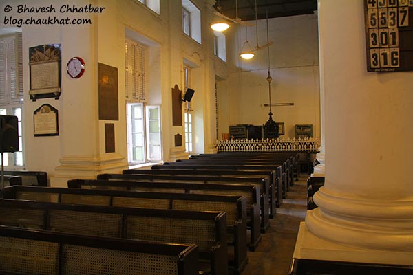 Chairs in St. Mary’s Church, Pune