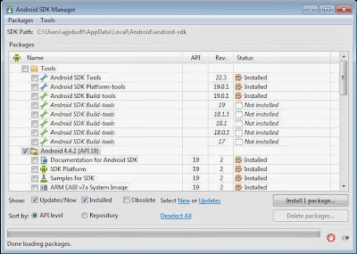 Instalar emulador de Android en Windows 7 con Android SDK Tools ADV y AVD