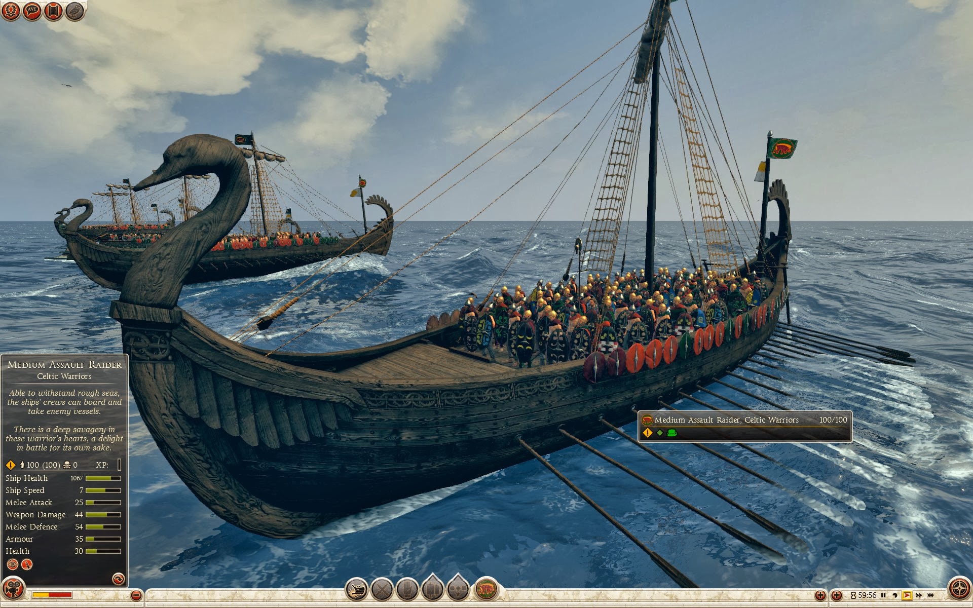Střední útočná nájezdnická loď - Keltští válečníci