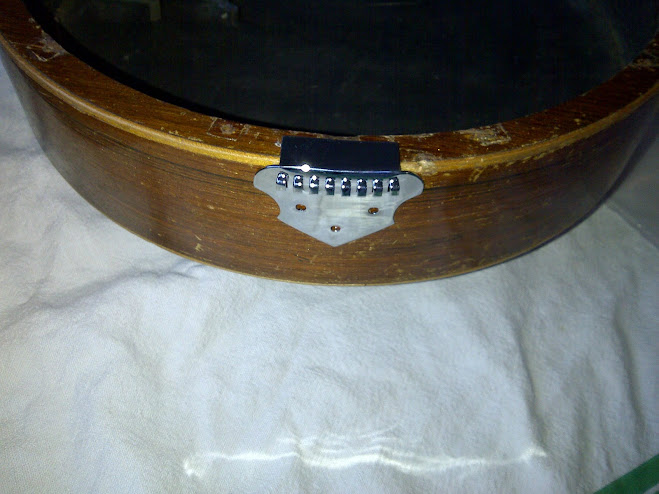 Mandolin tailpiece on zither banjo