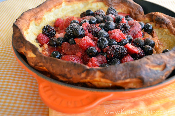 Berry Dutch Baby from KatiesCucina.com
