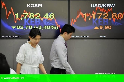 Hình 1: Thị trường chứng khoán châu Á biến động không đồng nhất 