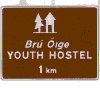 information sign for Oige youth
hostels