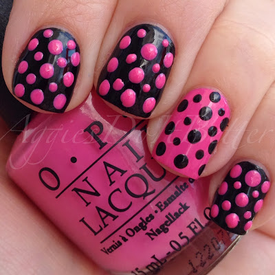 Aggies Do It Better: Black and pink dotticure