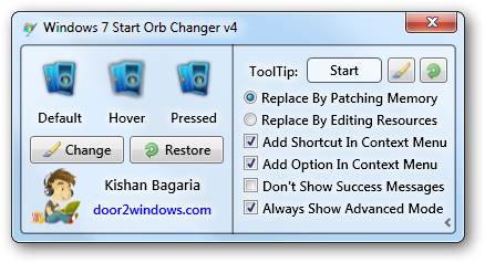 Cambiar el botón de Inicio de windows 7