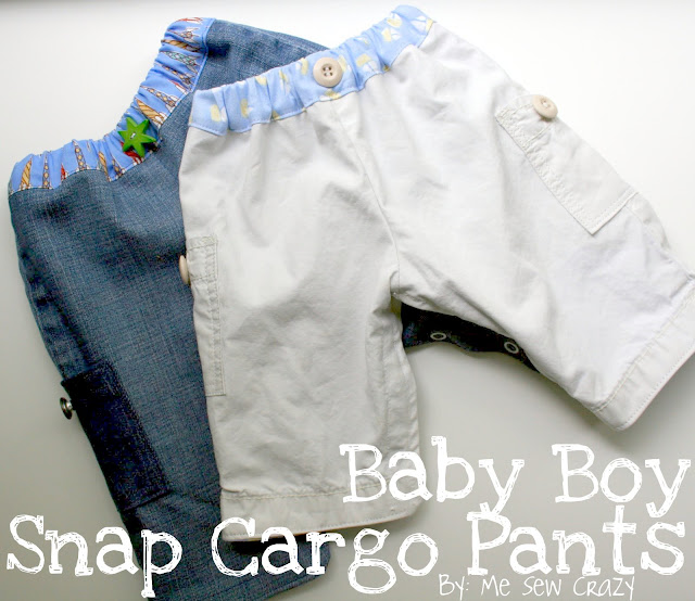 PR&P Tutorials, Week 3 - Baby Snap Cargo Pants - The Sewing Rabbit