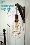 DIY copper wire cage light