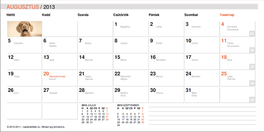 [2013-as naptár :: naptárletöltés.hu]