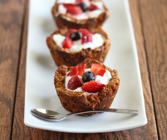 close-up photo of Granola Yogurt Parfait Cups