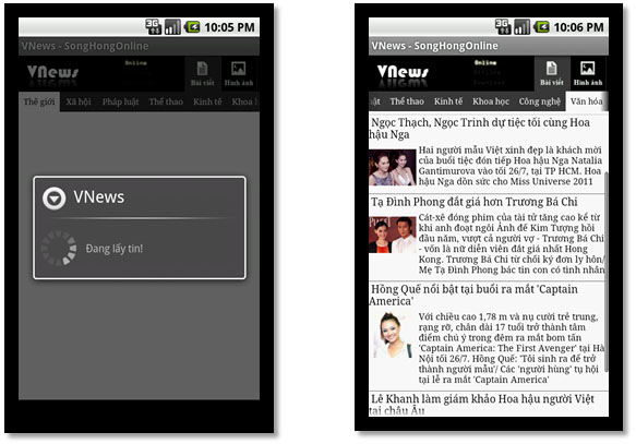 1 [Miễn phí   Ứng dụng Việt] VNews đọc tin tức trên điện thoại Android. 