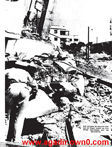  صحيفة الاسبانية إيه بي سي  وتخصيتها لاخبار زلزال اكادير سنة 1960  Hjkh