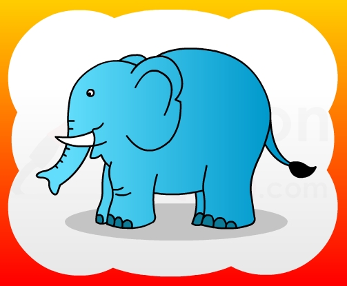 How to draw Cute Elephant for kids
