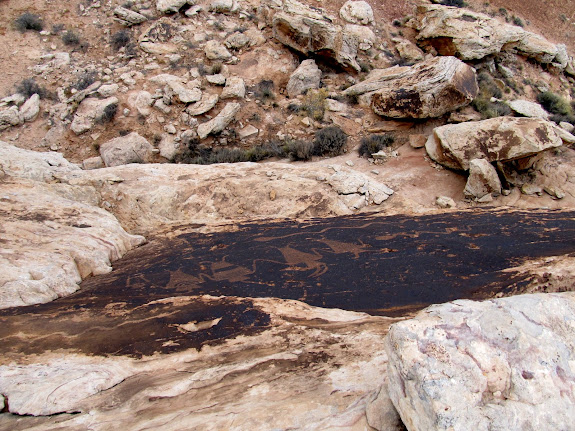 Petroglyphs viewed from above